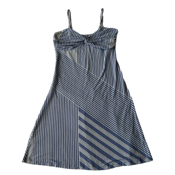 Blue Striped Women's Dress - Picture 6 of 10